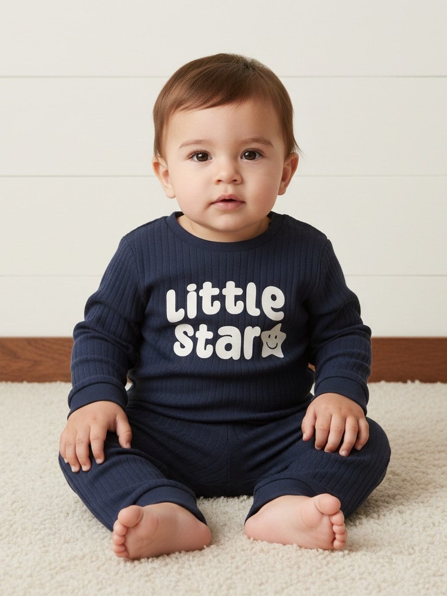 Pack of 2 - Ribbed Cotton Pyjama Set