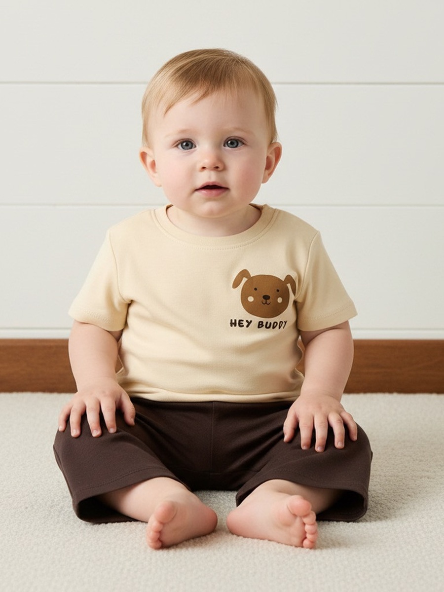 Bear Print Cotton Pyjama Set