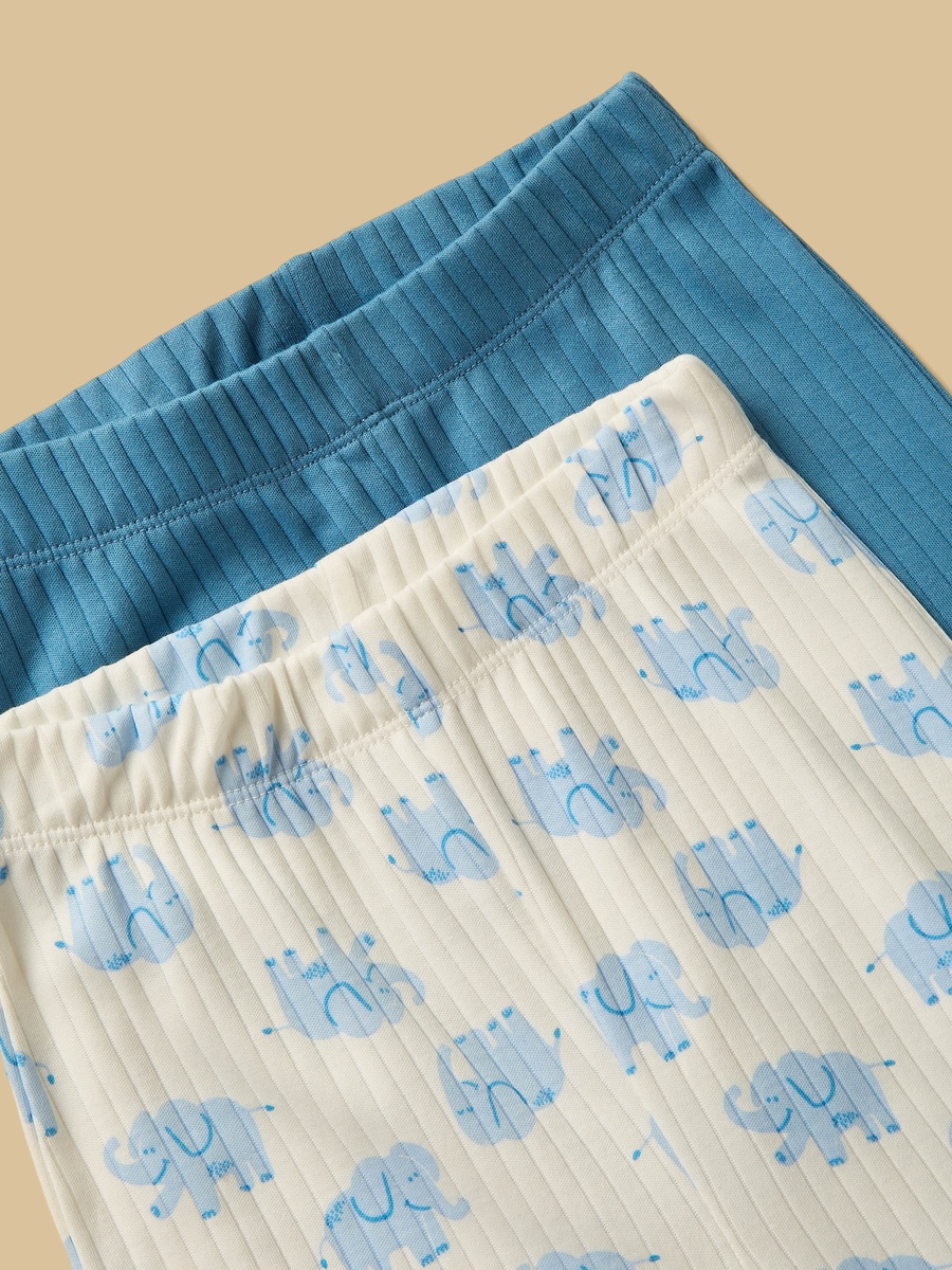 Pack of 2 - Elephant Print Cotton Pyjama Set