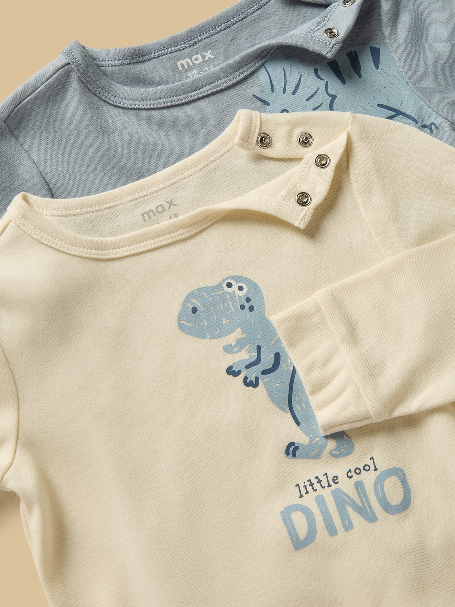 Pack of 2 - Dinosaur Print Cotton Pyjama Set