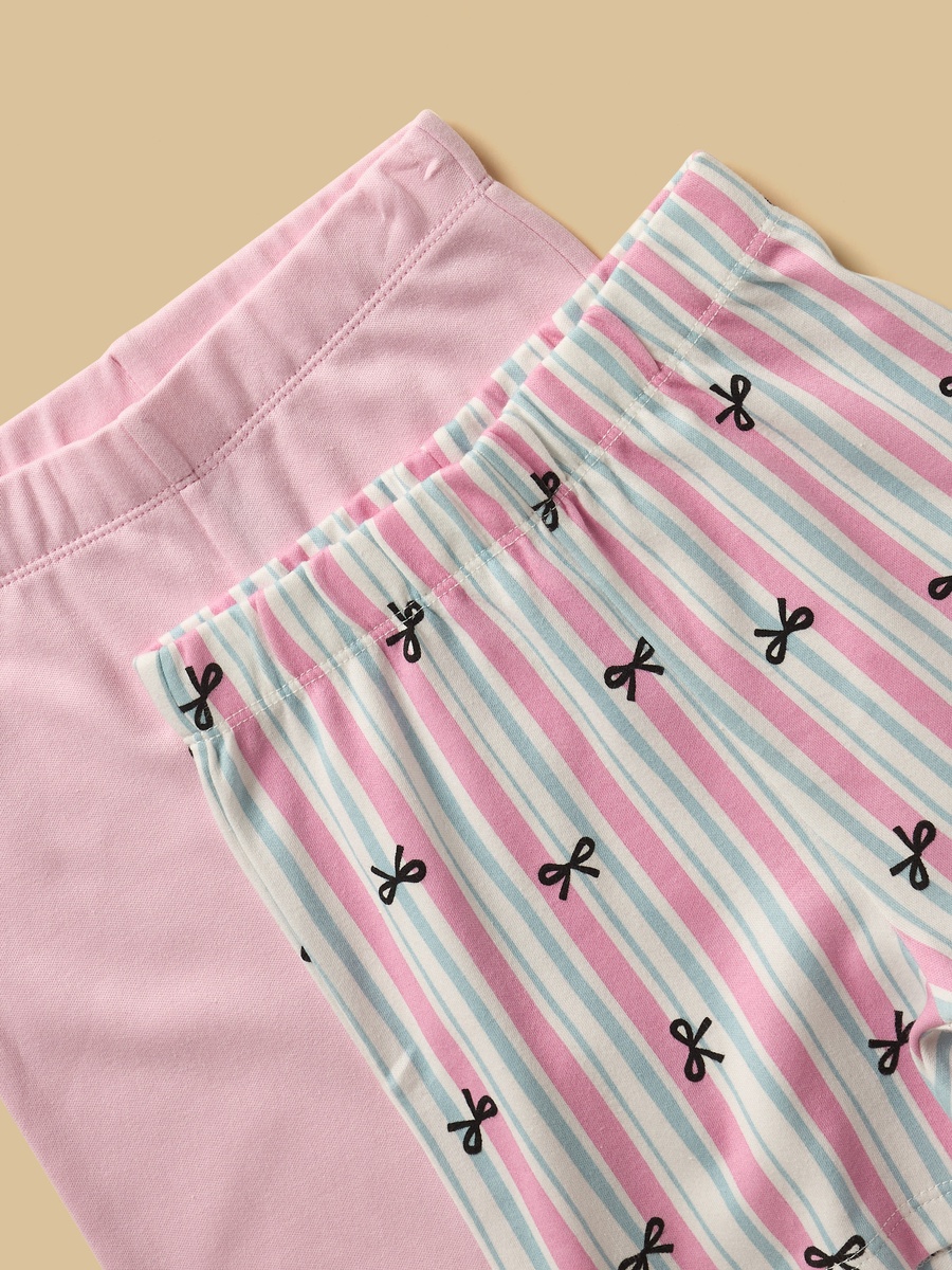 Pack of 2 - Printed Cotton Pyjama Set