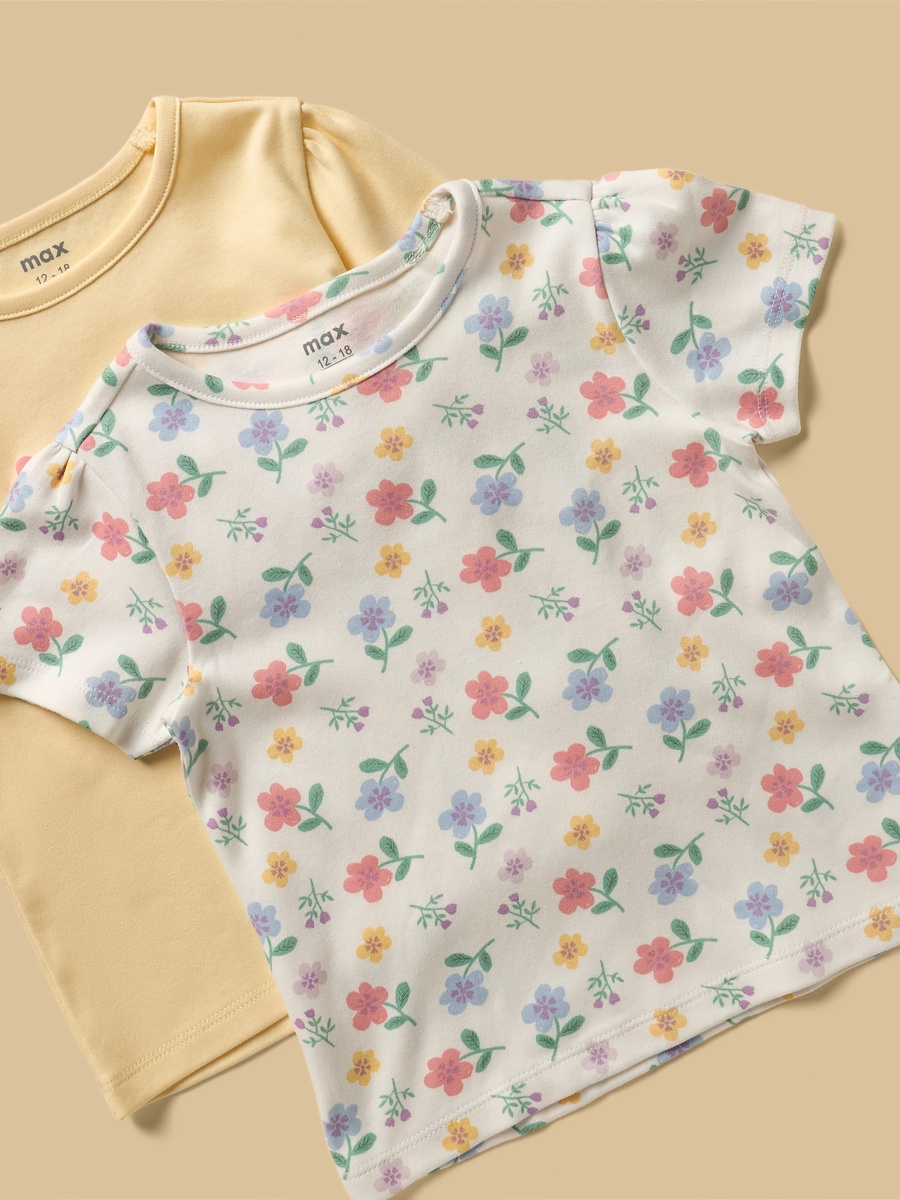 Pack of 2 - Floral Print Cotton Pyjama Set