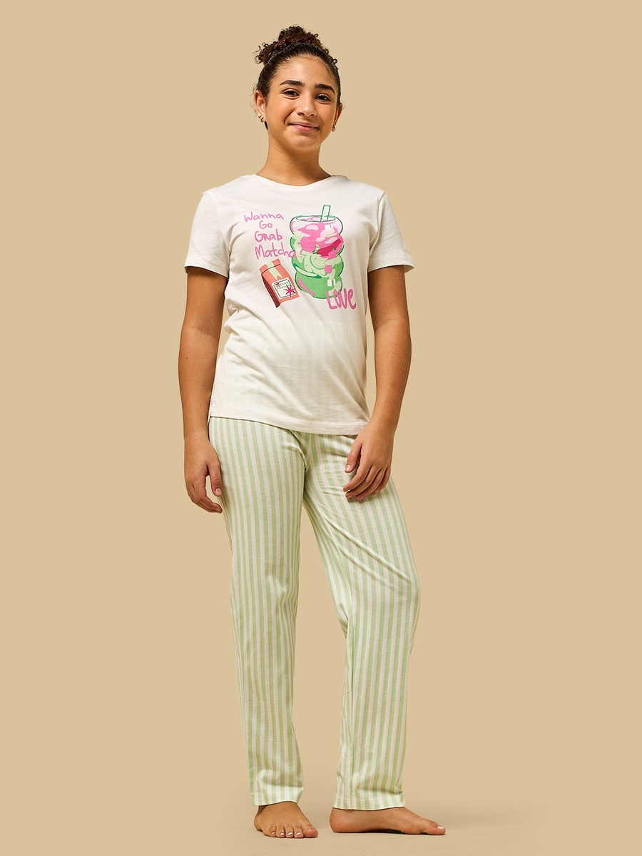 Matcha Print Cotton Pyjama Set