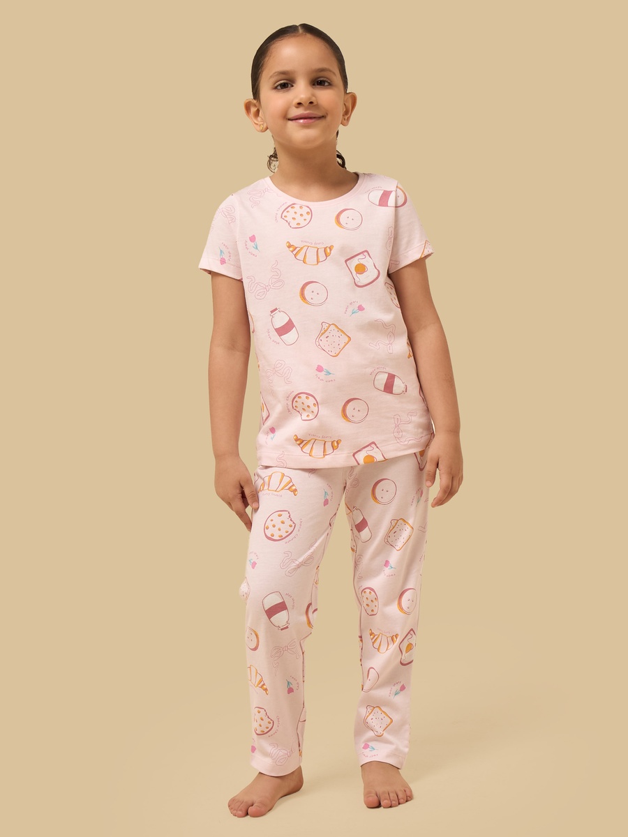 Food Print Cotton Pyjama Set