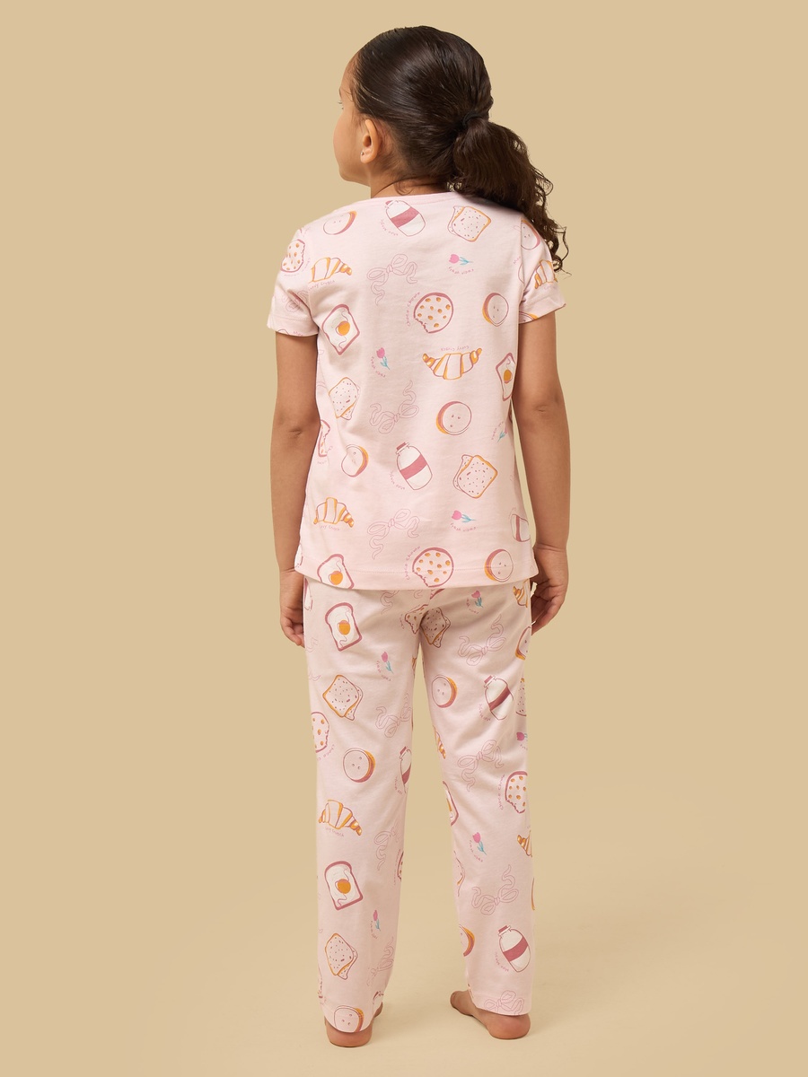 Food Print Cotton Pyjama Set