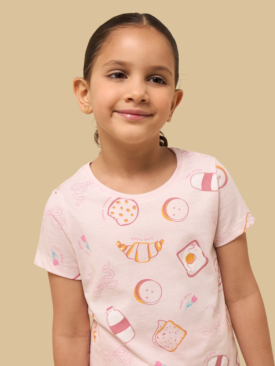 Food Print Cotton Pyjama Set