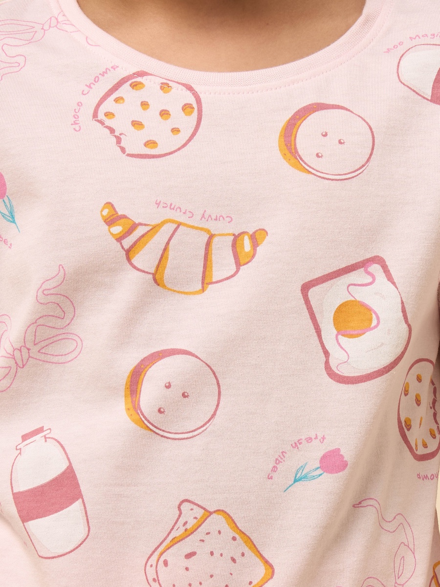 Food Print Cotton Pyjama Set