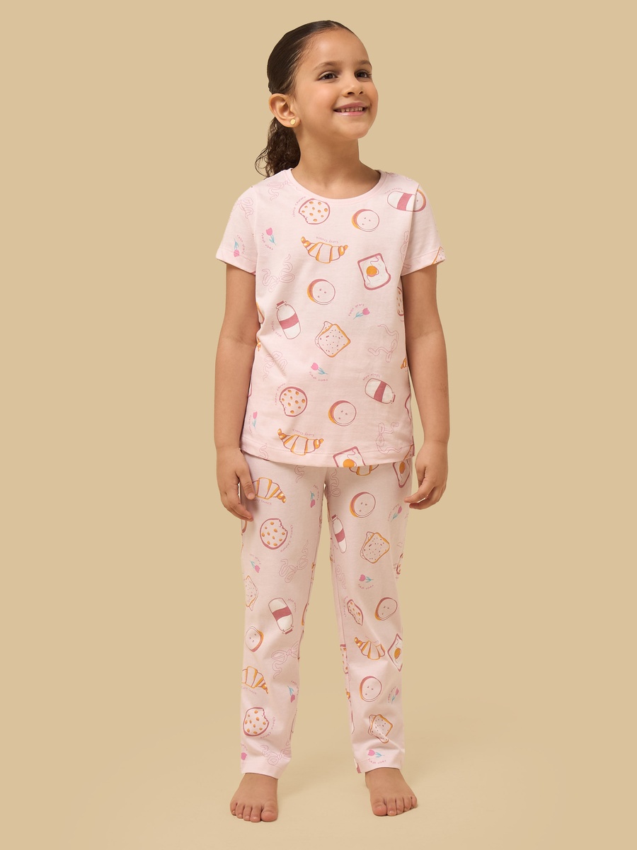 Food Print Cotton Pyjama Set
