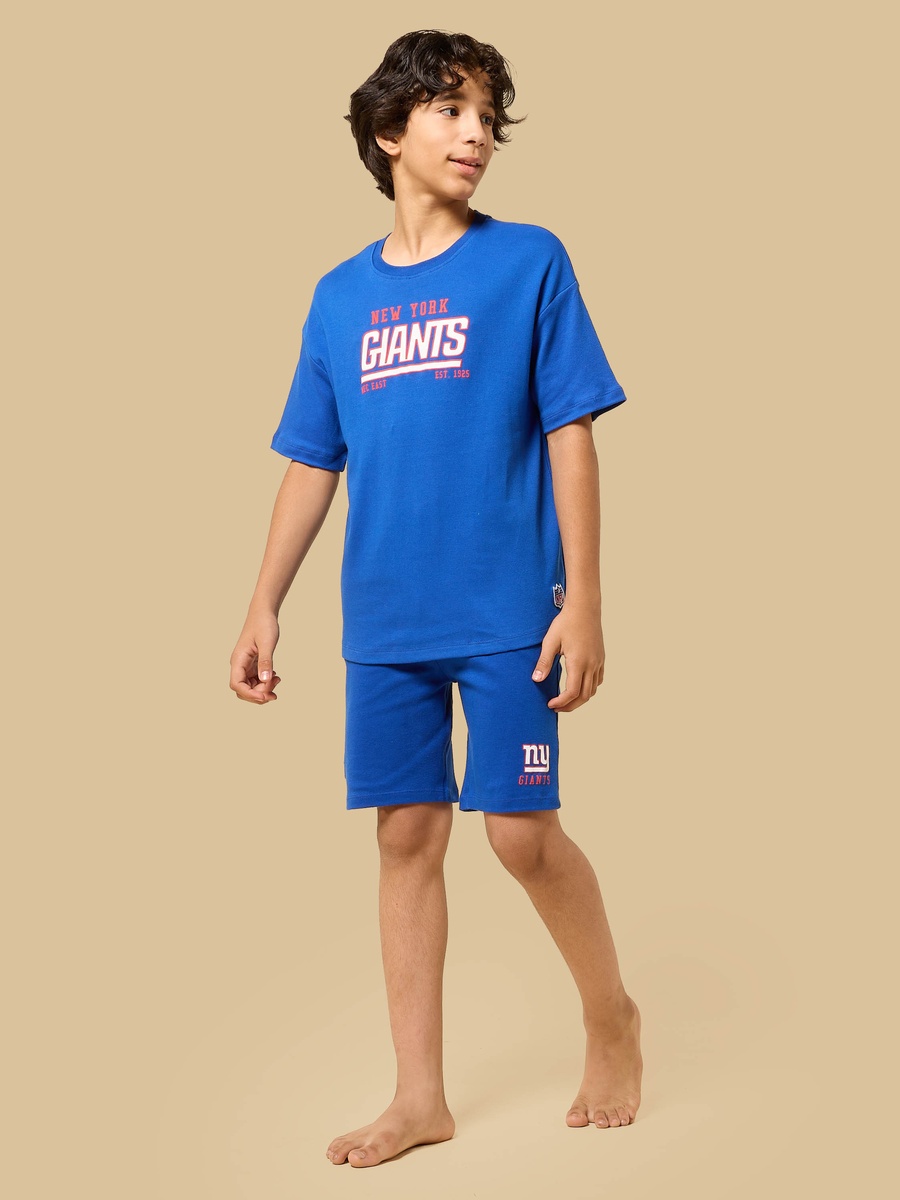 Giants Print Cotton Shorts Set