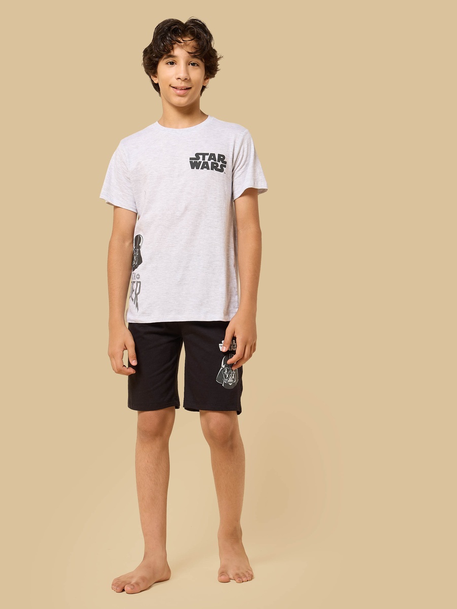 Pack of 2 - Star Wars Print Cotton Shorts Set