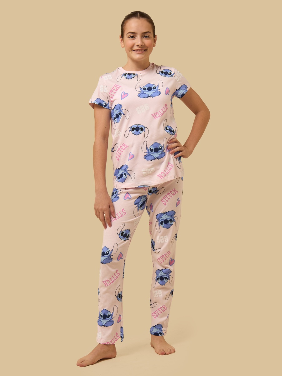 Pack of 2 - Stitch Print Pyjama Set