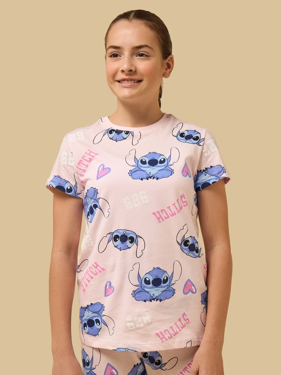 Pack of 2 - Stitch Print Pyjama Set