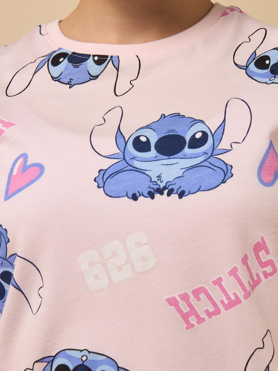Pack of 2 - Stitch Print Pyjama Set