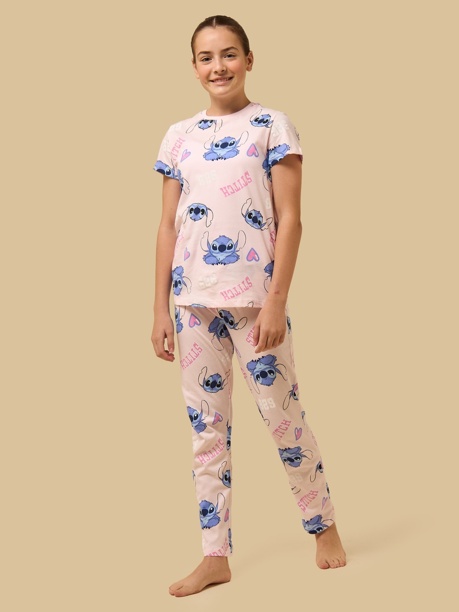 Pack of 2 - Stitch Print Pyjama Set