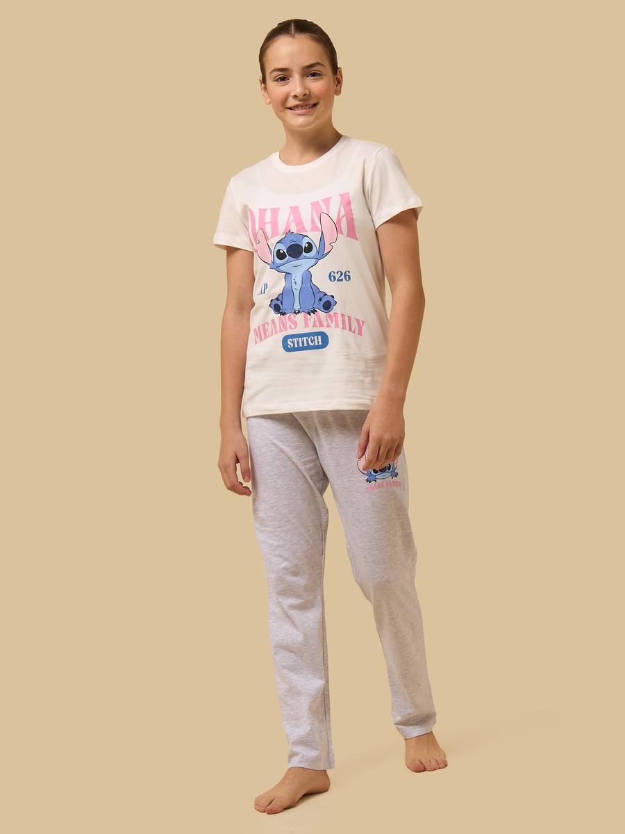 Pack of 2 - Stitch Print Pyjama Set