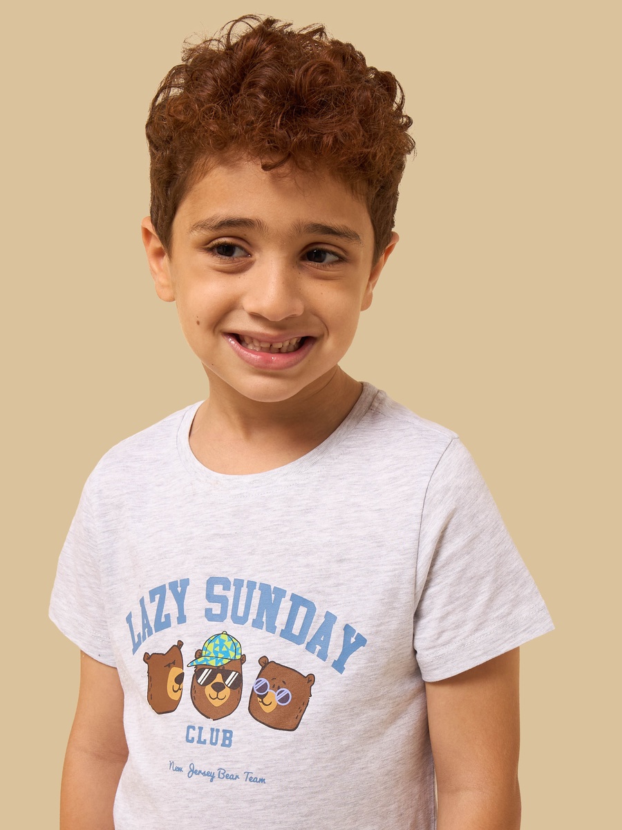 Pack of 2 - Bear Print Cotton Pyjama Set