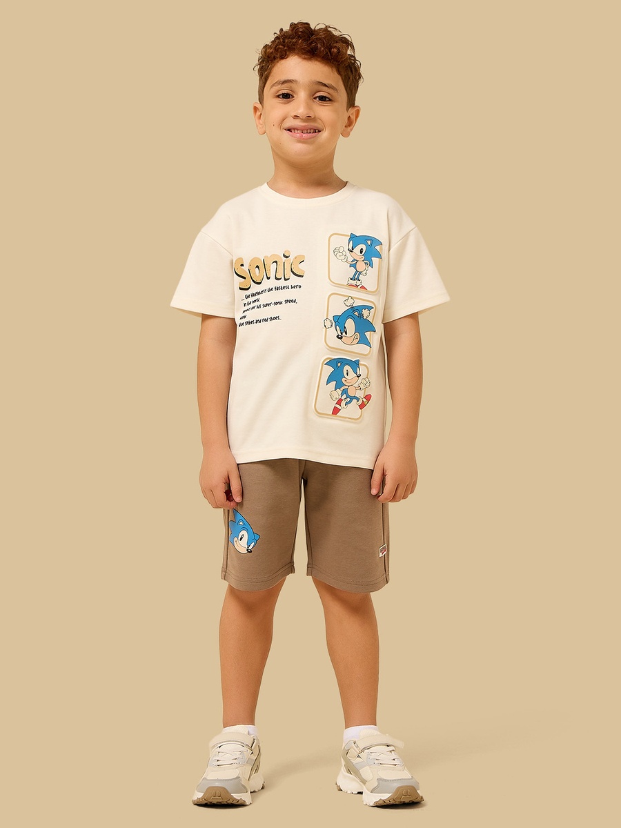 Sonic the Hedgehog Print T-Shirt and Shorts Set