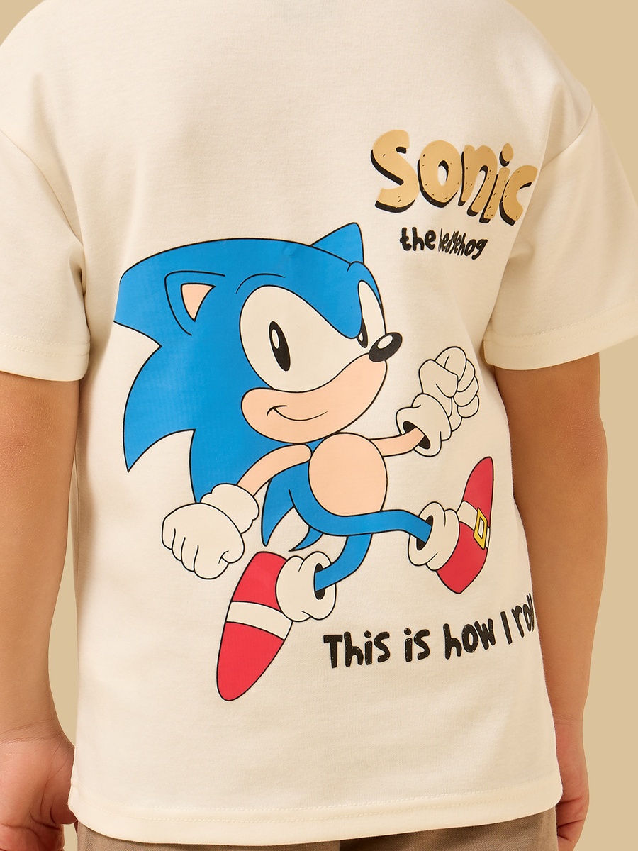 Sonic the Hedgehog Print T-Shirt and Shorts Set