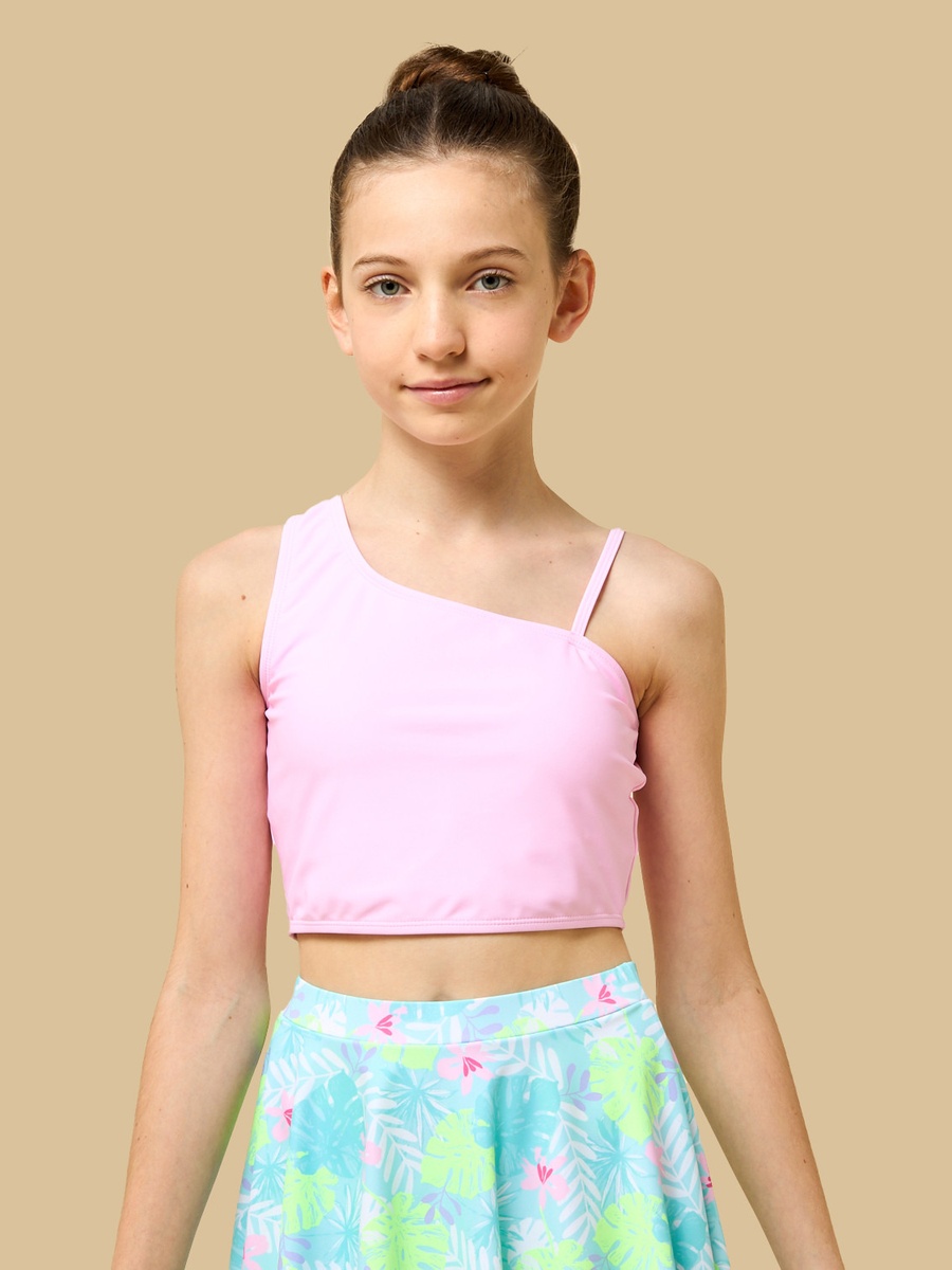 Asymmetrical Swim Top and Skirt Set