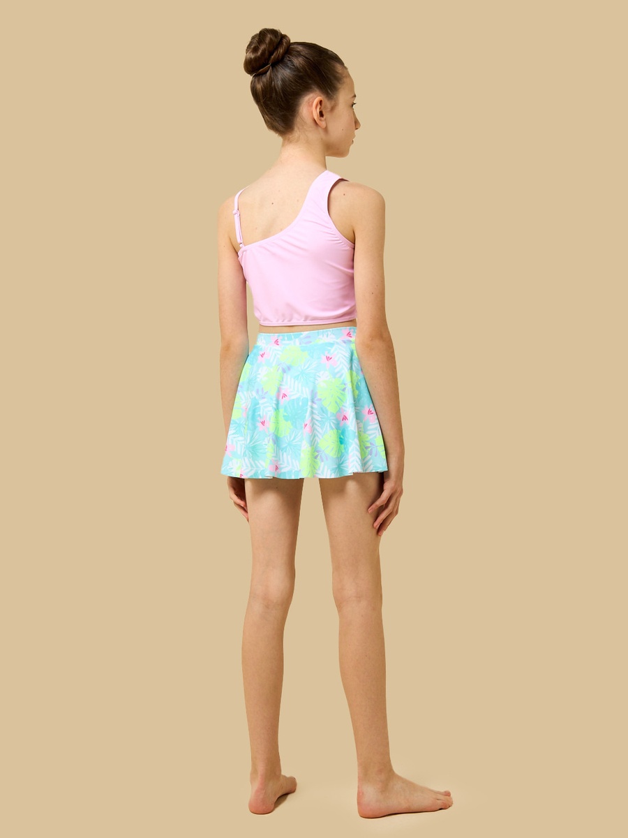 Asymmetrical Swim Top and Skirt Set