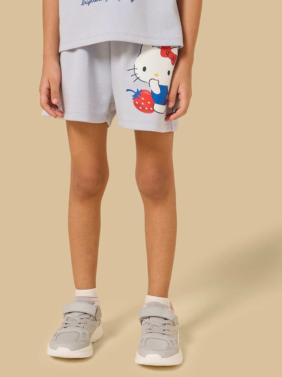 Hello Kitty Print Scuba T-Shirt and Shorts Set