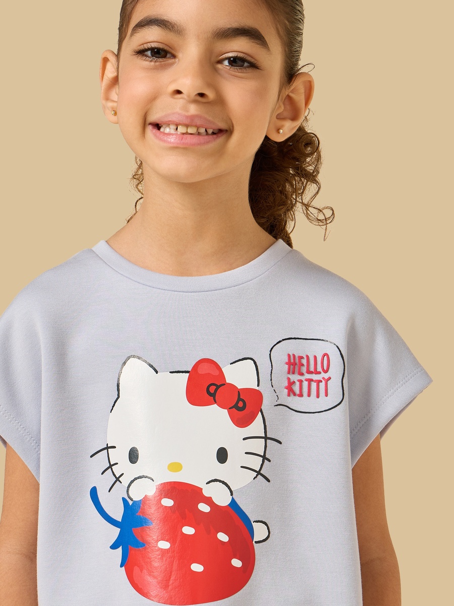 Hello Kitty Print Scuba T-Shirt and Shorts Set