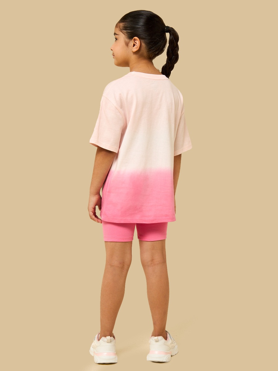 Minnie Mouse Print T-Shirt and Short Leggings Set