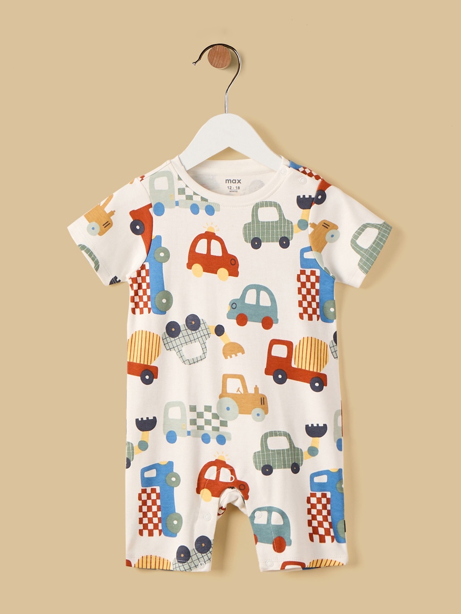 Pack of 2 - Vehicle Print Cotton Romper