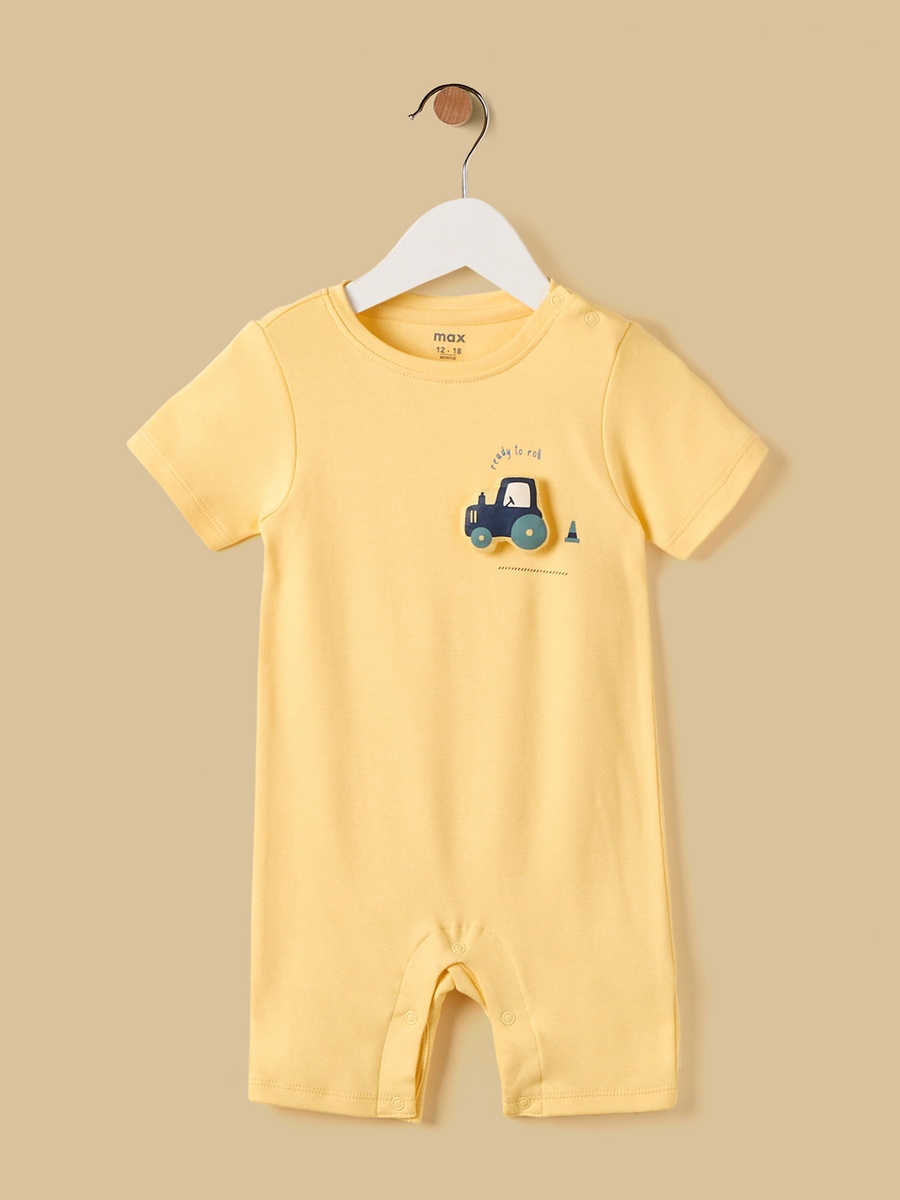 Pack of 2 - Vehicle Print Cotton Romper