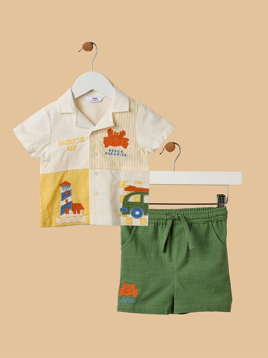 Beach Applique Shirt and Shorts Set