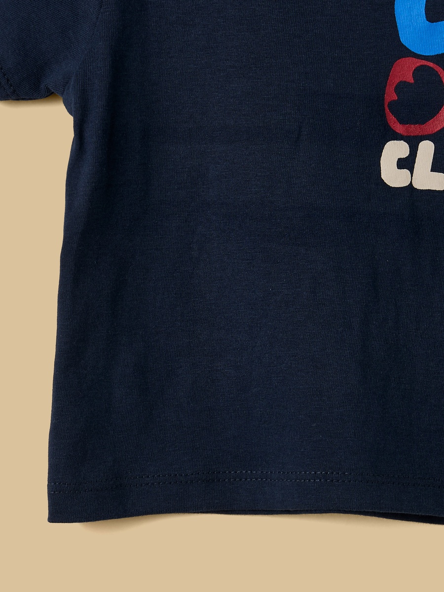 Printed Cotton T-Shirt with Shorts and Cap