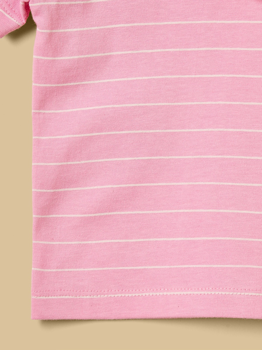 Rainbow Applique Striped T-Shirt and Shorts Set