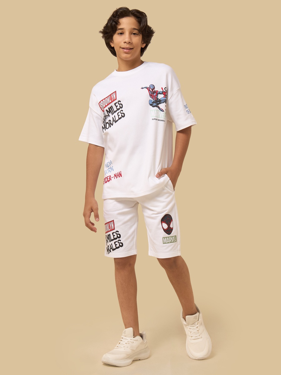 Spider-Man Print T-Shirt and Shorts Set