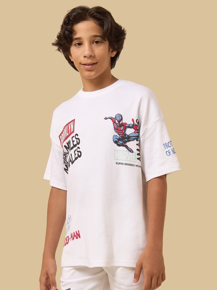 Spider-Man Print T-Shirt and Shorts Set