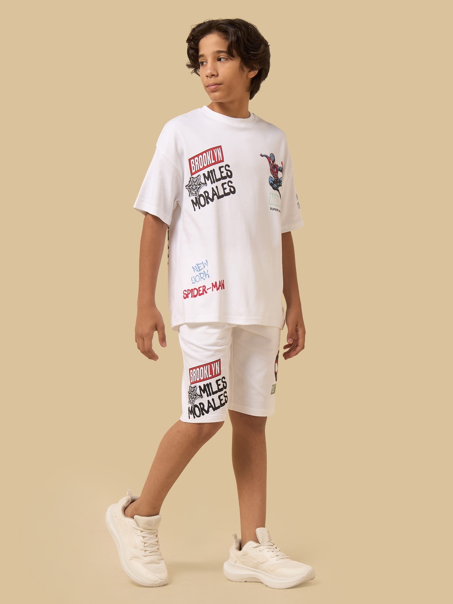 Spider-Man Print T-Shirt and Shorts Set