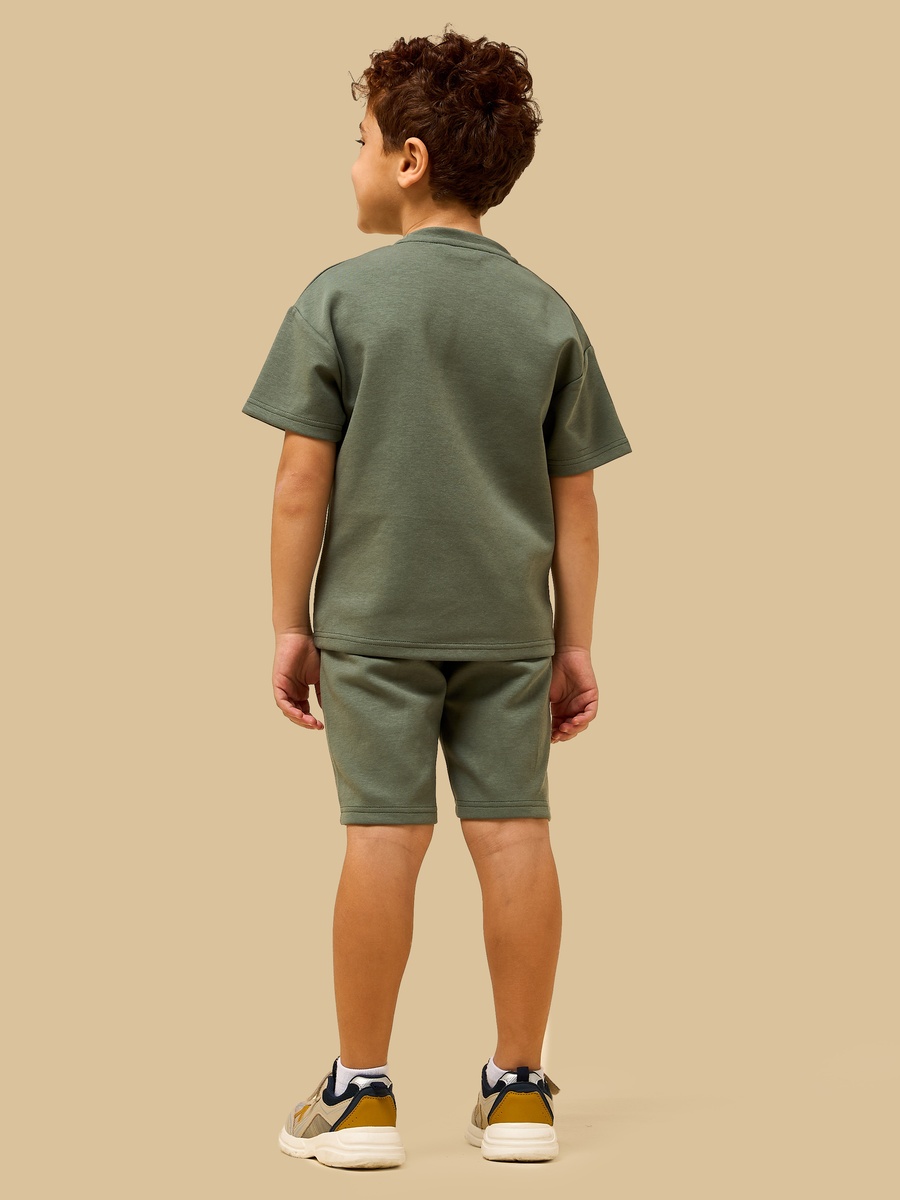 Dinosaur Print Cotton T-Shirt and Shorts Set
