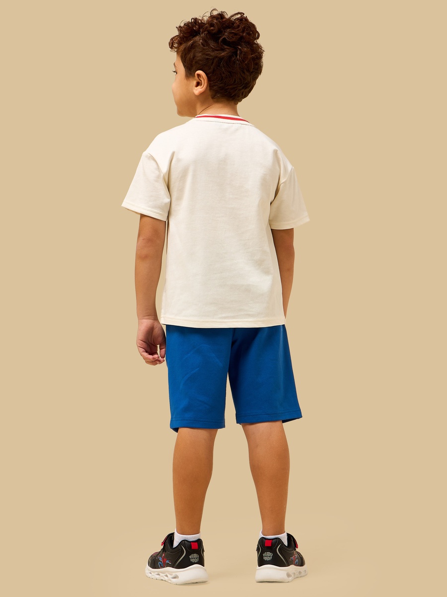 Spider-Man Print Cotton T-Shirt and Shorts Set