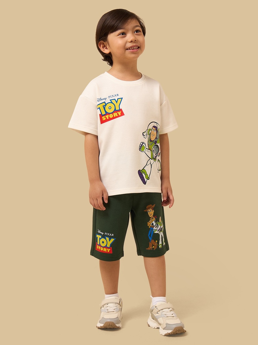 Toy Story Print Cotton T-Shirt and Shorts Set