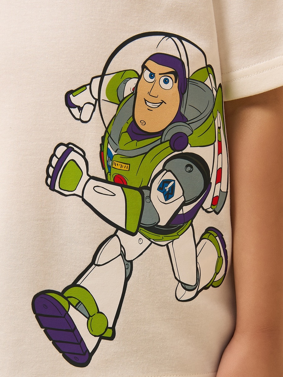 Toy Story Print Cotton T-Shirt and Shorts Set