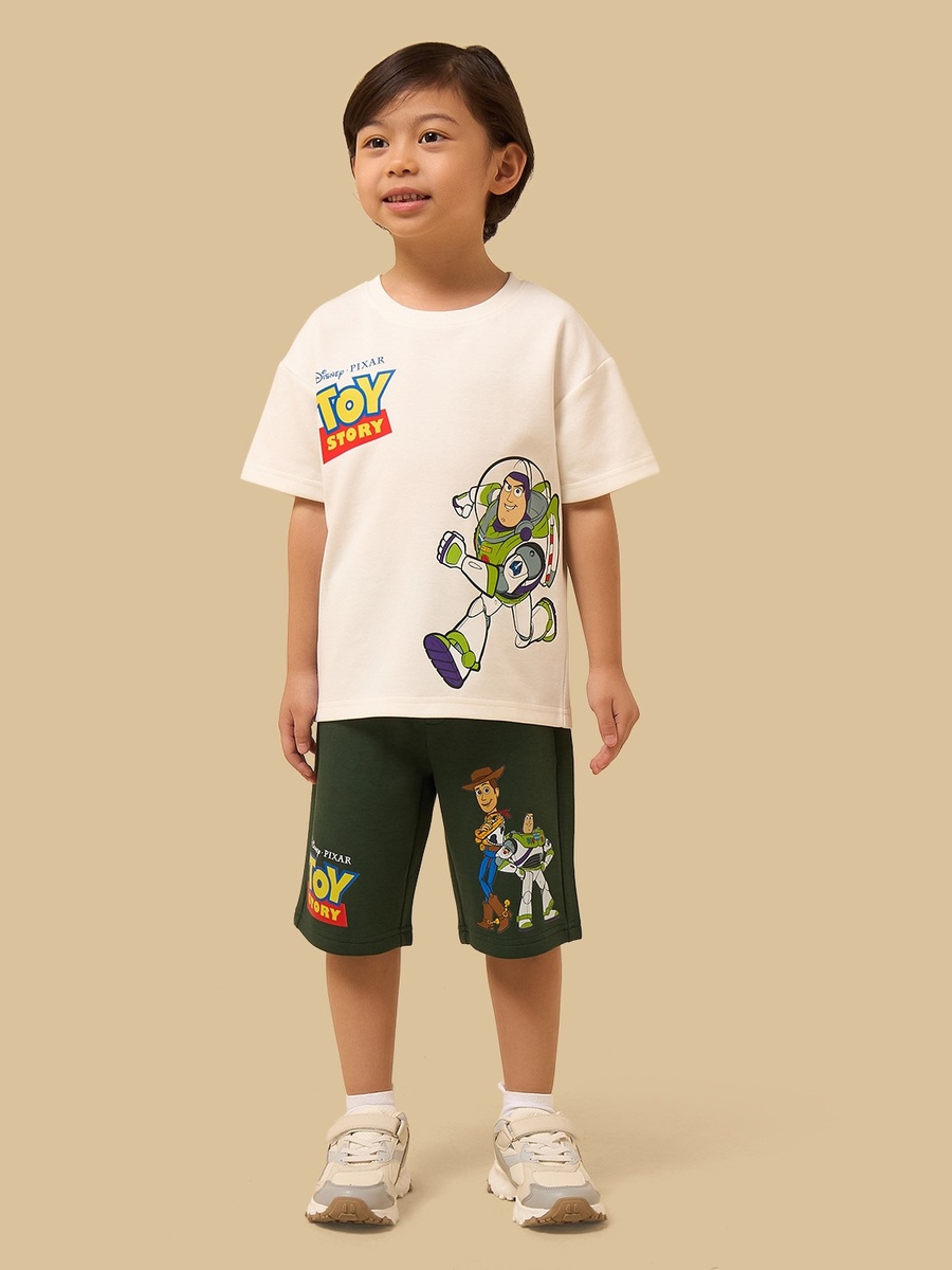 Toy Story Print Cotton T-Shirt and Shorts Set