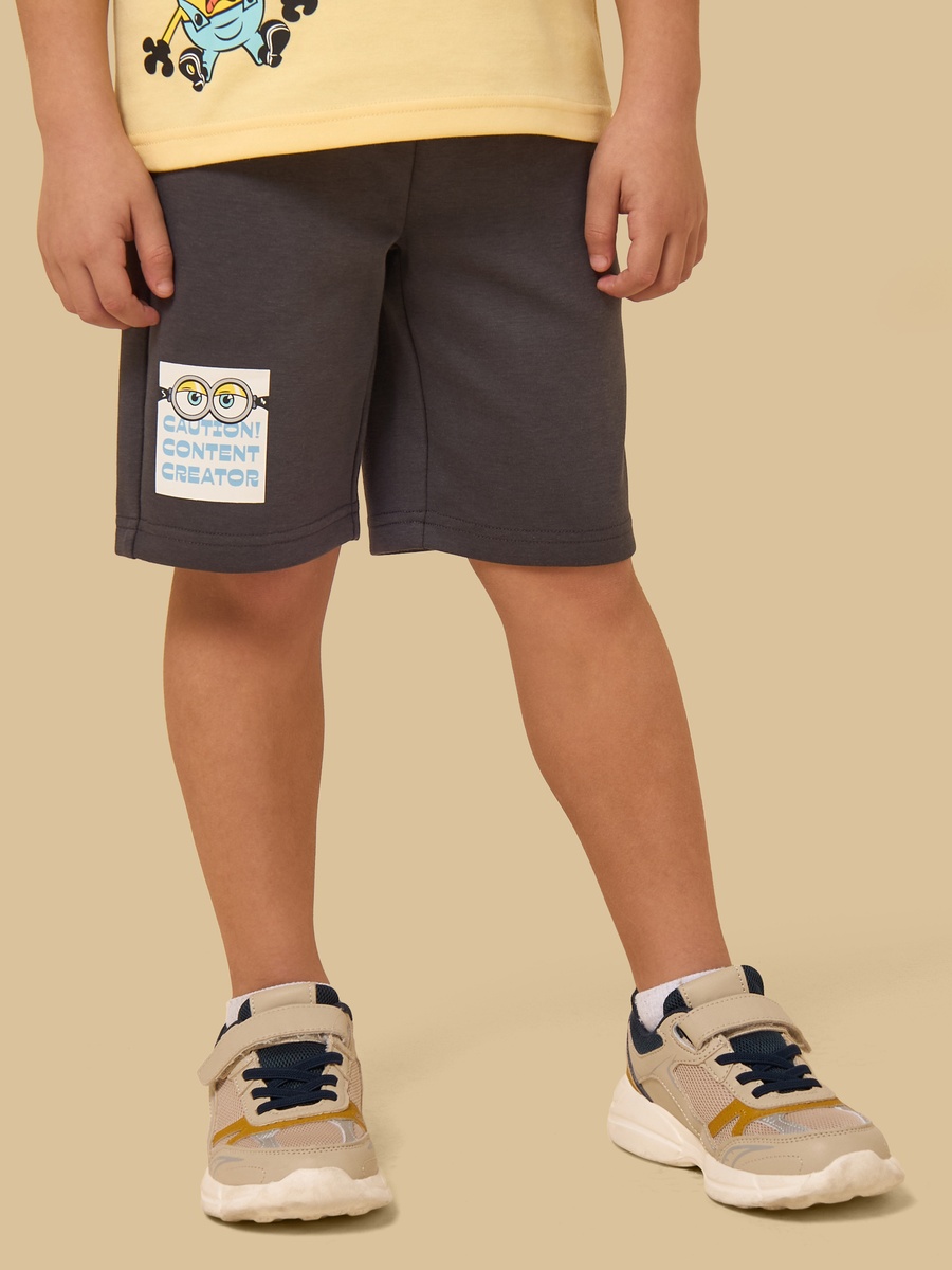 Minions Print Cotton T-Shirt and Shorts Set