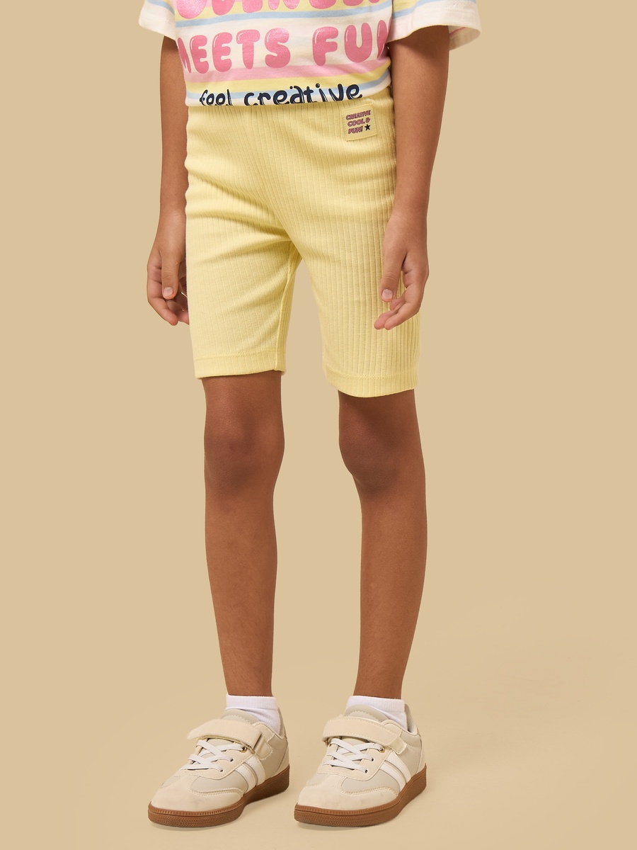 Slogan Print Cotton T-Shirt and Short Leggings Set