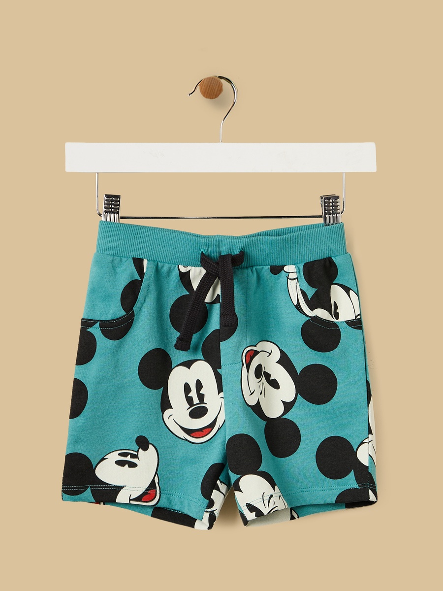 Mickey Mouse Print T-Shirt and Shorts Set