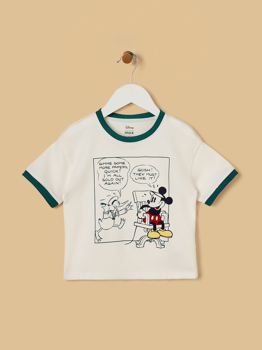 Mickey Mouse Print T-Shirt and Shorts Set
