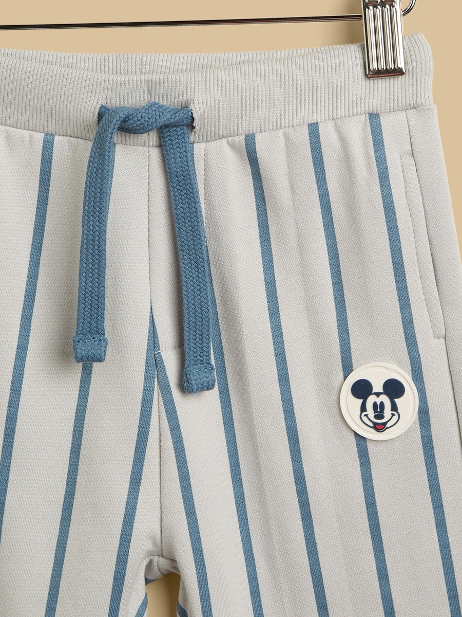 Mickey Mouse Print Cotton Sweatshirt and Joggers Set