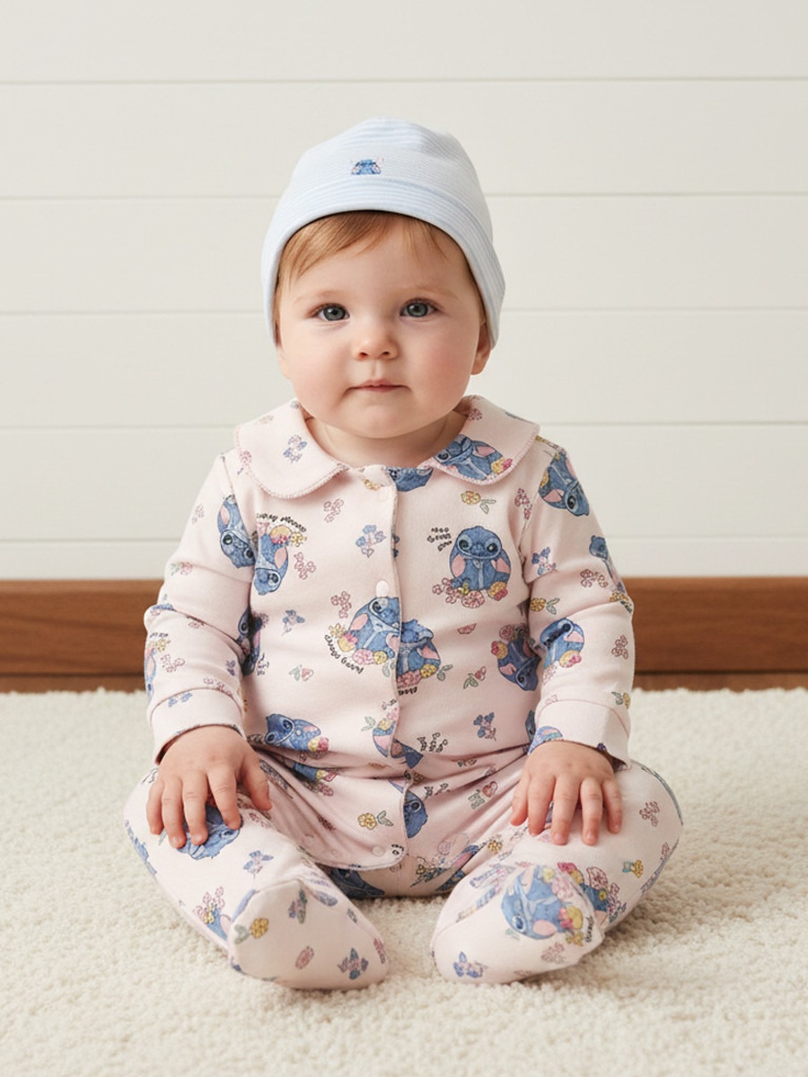 Stitch Print 6-Piece Cotton Clothing Set