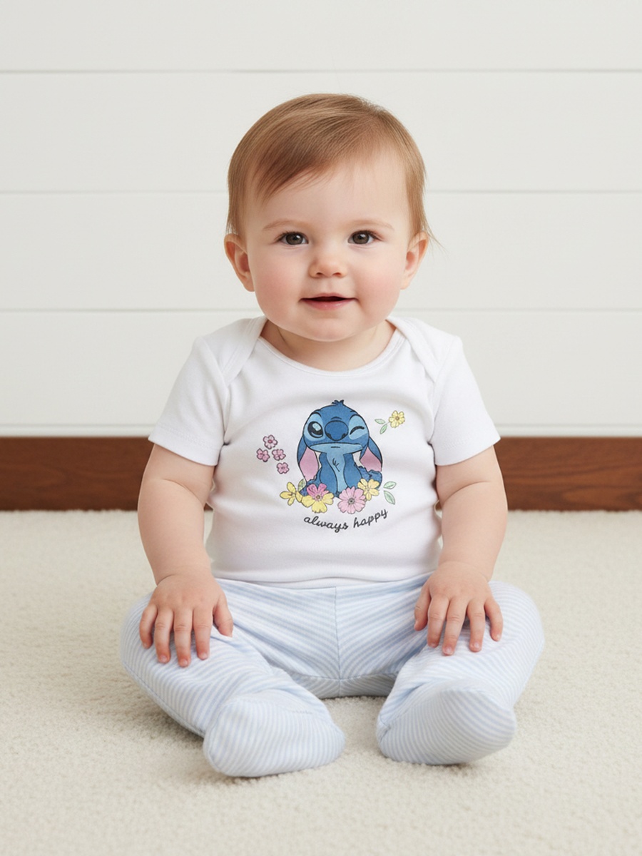 Stitch Print 6-Piece Cotton Clothing Set