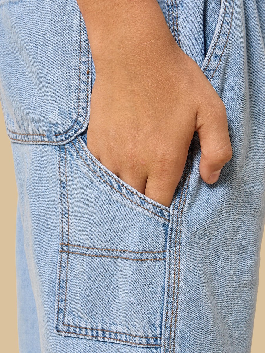 Pull-On Carpenter Denim Shorts