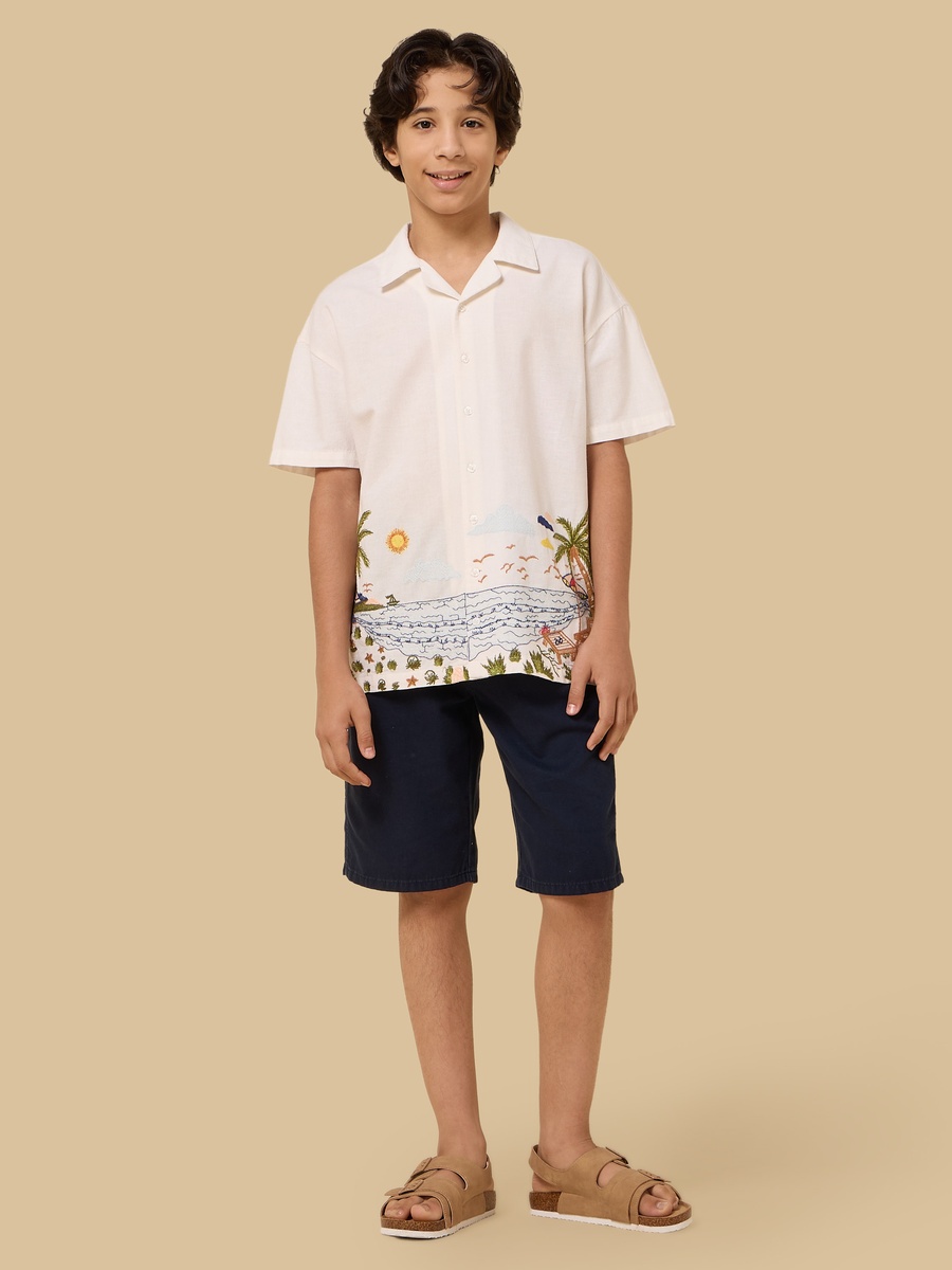 Mid-Rise Pull-On Carpenter Shorts