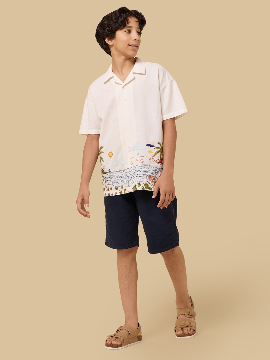 Mid-Rise Pull-On Carpenter Shorts
